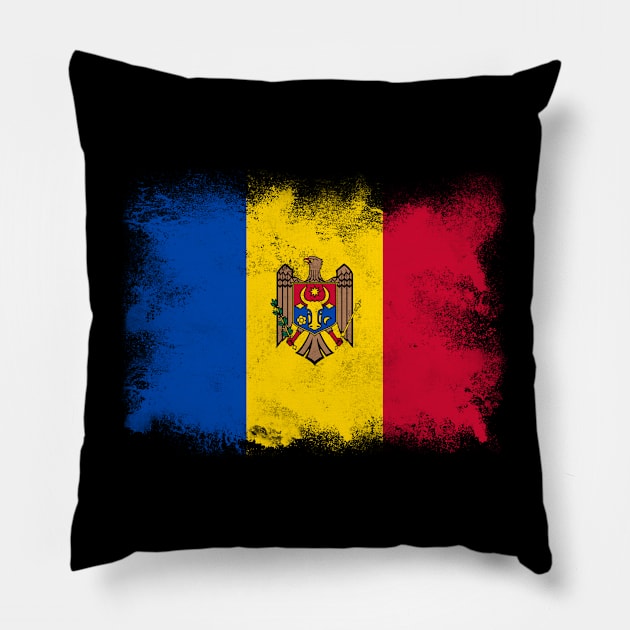 Moldova Flag Pillow by psychoshadow