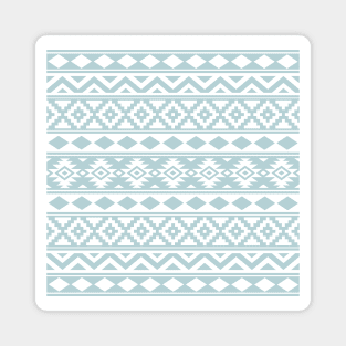 Aztec Essence Duck Egg Blue & White Pattern Magnet