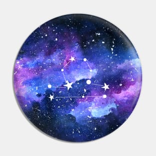 Galaxy Libra Star Sign Pin