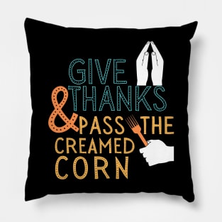 Thanksgiving Turkey Day Dinner Creamed Corn Pillow