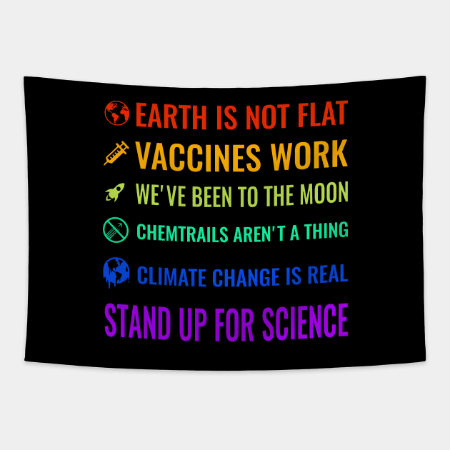 Earth is not flat! Vaccines work! Tapestry by jonathonjohn