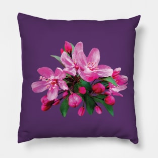 Cherry Blossoms - Two Cherry Blossoms And Buds Pillow