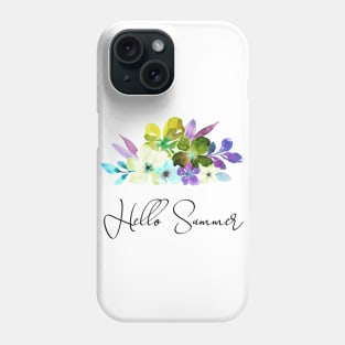 Hello Summer romantic illustration Phone Case