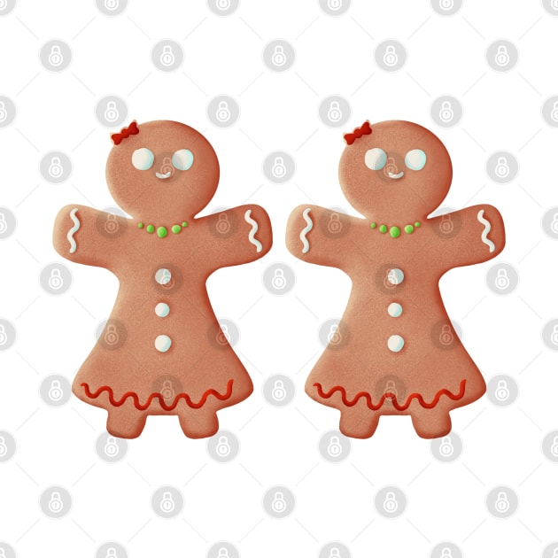 Gingerbread girls couple lgbt by Sgrel-art