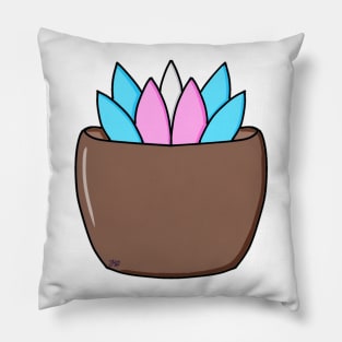 Trans Pride Succulent Pillow