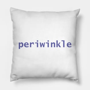 Periwinkle Typography in Very Peri Blue Color of the Year 2022 Pillow