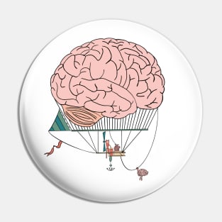 Hot air brain balloon Pin