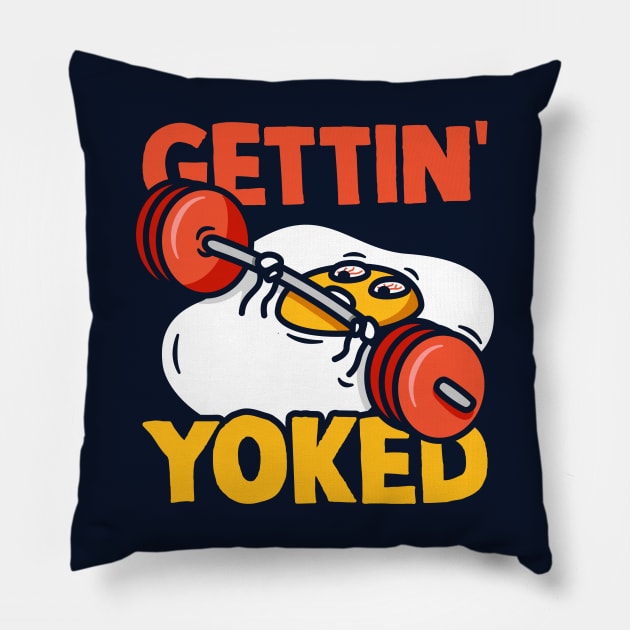 Getting Yoked Bodybuilding Egg Pillow by imotvoksim