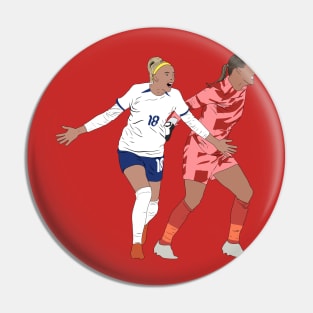 Chloe Kelly Mary Earps Penalty Shootout Celebration Minimalist Pin