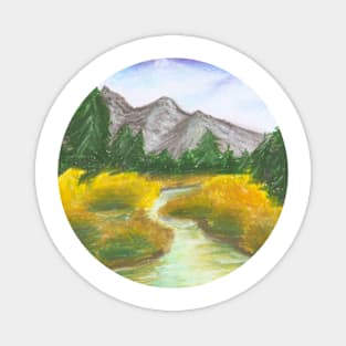 Hand-painted landscape Magnet