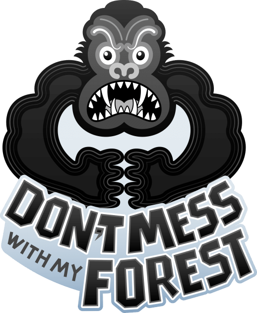 Furious black gorilla warning about not messing with his forest Kids T-Shirt by zooco