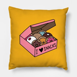 I Love Snacks Pillow