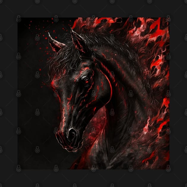 Demonic horse by BloodRubyz