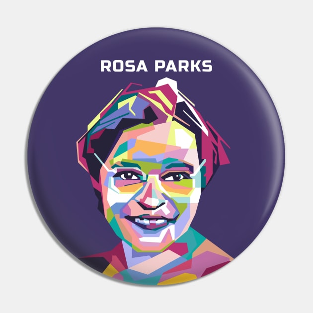 Abstract Popart Rosa Parks in WPAP Pin by smd90