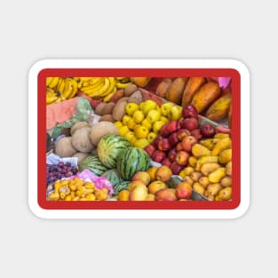 Mexico. San Miguel de Allende. Local Market. Fruits & Vegetables. Magnet