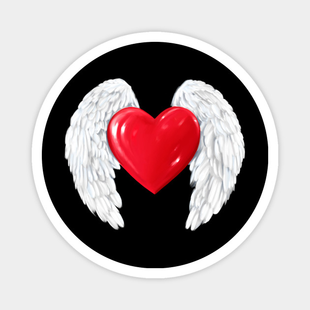 Heart Angel Wings - Angel Wings - Magnet | TeePublic Heart Angel Wings - Angel Wings - Magnet | TeePublic