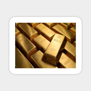 Gold bullion, illustration (F011/3324) Magnet