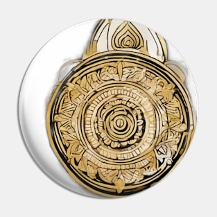 Golden Spiral Mandala Artwork No. 765 Pin