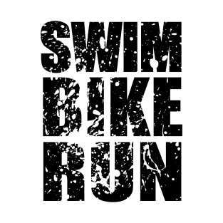 Swim Bike Run - Black T-Shirt