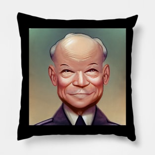 Dwight D. Eisenhower | President of the United States | Cartoon style Pillow