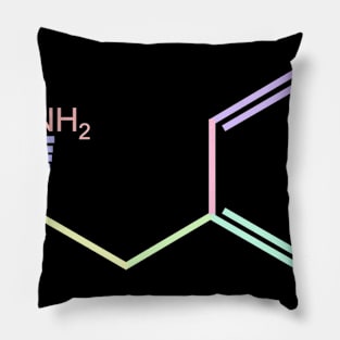 Adderall Kawaii Pastel Rainbow Molecule Pillow