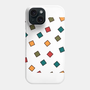 80's pattern - Square Colorful Pattern with Space Phone Case