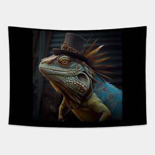 Just an Iguana with a hat Tapestry