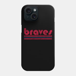 Vintage Braves Retro Three Stripes Weathered Phone Case