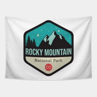 Rocky Mountains Park Badge Tapestry