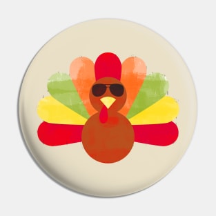 Thanksgiving Turkey with Sunglasses Pin