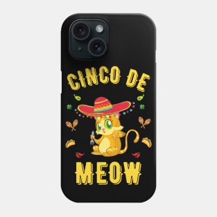 Cinco de meow cat lover , Funny cinco de meow Phone Case