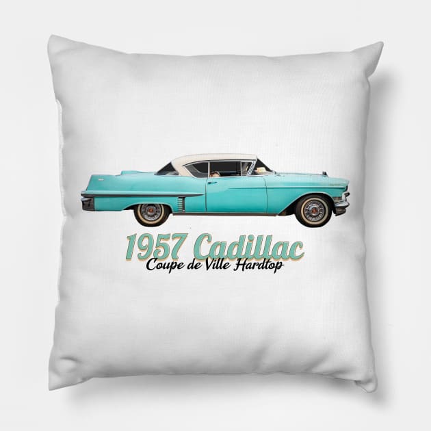 1957 Cadillac Coupe de Ville Hardtop Pillow by Gestalt Imagery