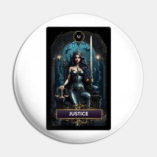 Justice Mermaid Tarot Cards Pin