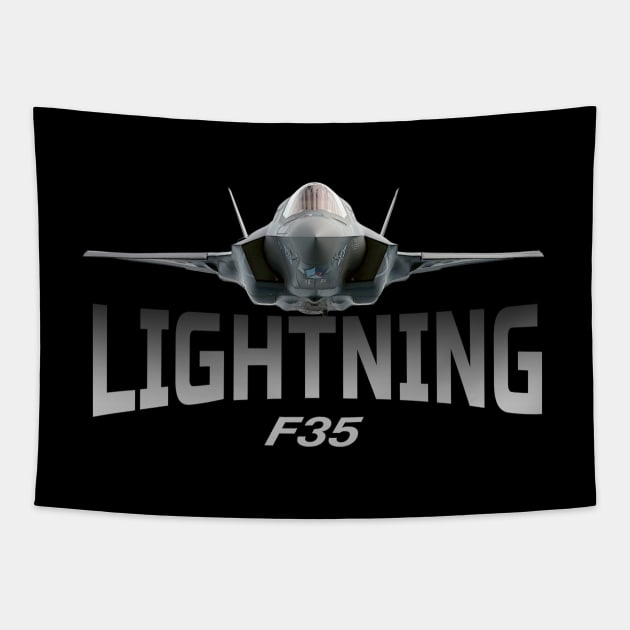 F-35 Lightning Jet Fighters Tapestry by Jose Luiz Filho