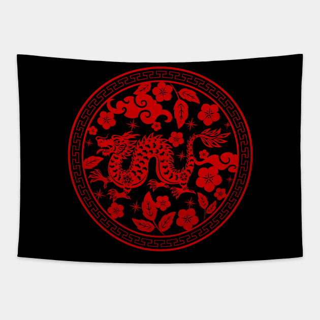 Year of the Dragon Tapestry by The Open Wave