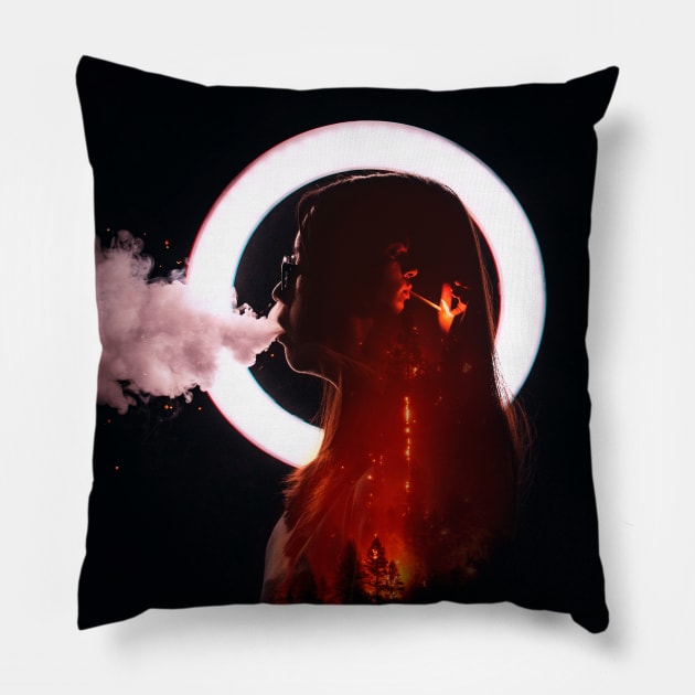 Set me on fire Pillow by klajdmurataj