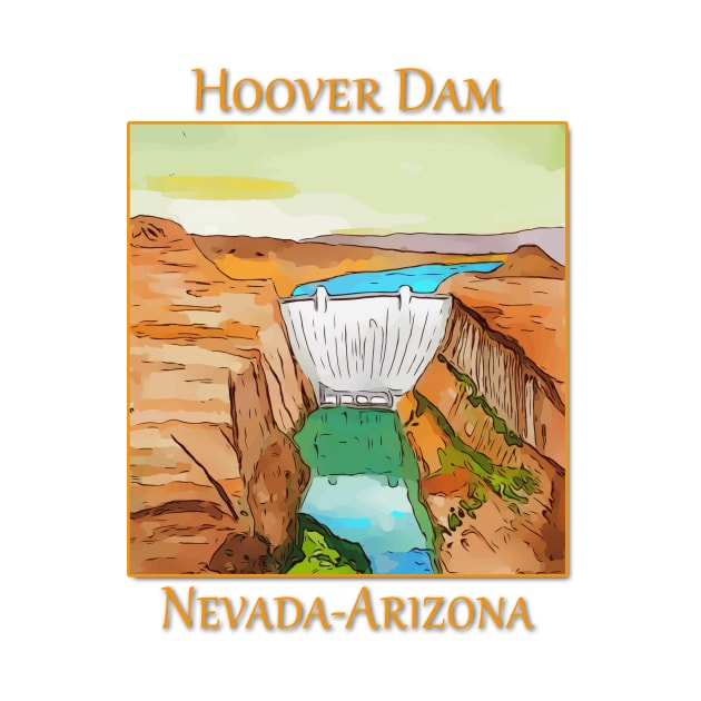 Hoover Dam on the Colorado River, on the Nevada-Arizona border by WelshDesigns