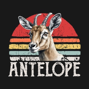 Antelope Vintage Retro Sunset Style T-Shirt