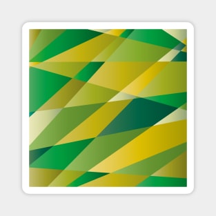 Polygonal fields pattern, green shade Magnet