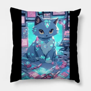 Anime cat doctor Kawaii cat surgeon cute kitty Pillow