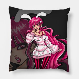 Cute Pinky Bunny Girl Pillow