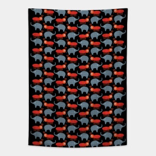 Fire Ants and Elephants Tapestry