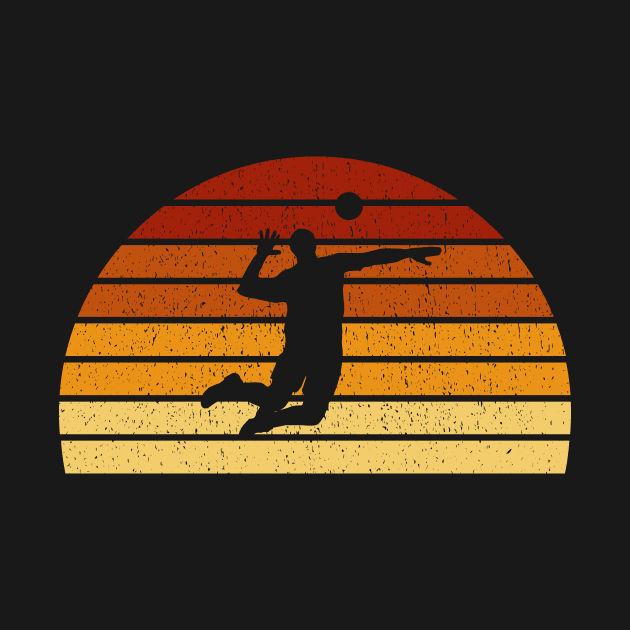 Vintage Sunset Volleyball Gift For Volleyball Players by OceanRadar