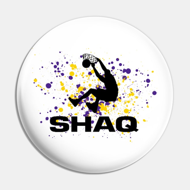 Shaq Laker Purple and Gold Pin
