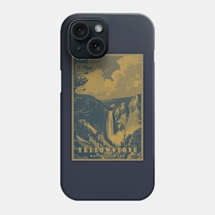 Doutone Yellowstone National Park Travel Poster Phone Case