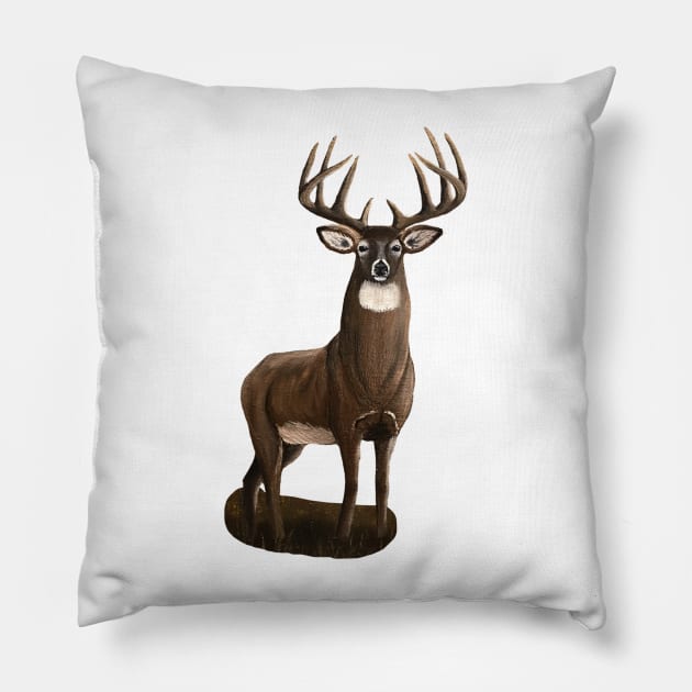 Whitetail Deer Graphic Pillow by SistersInArtN