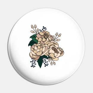 Moody Florals - Cream Pin