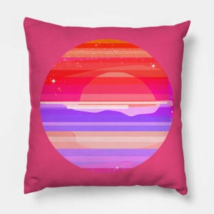 Orange Sunset Pillow