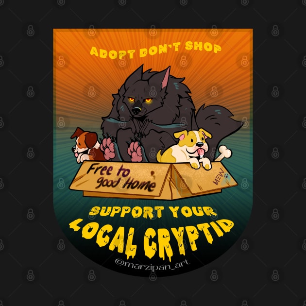 Werewolf - Support Your Local Cryptid by Marzipan Art
