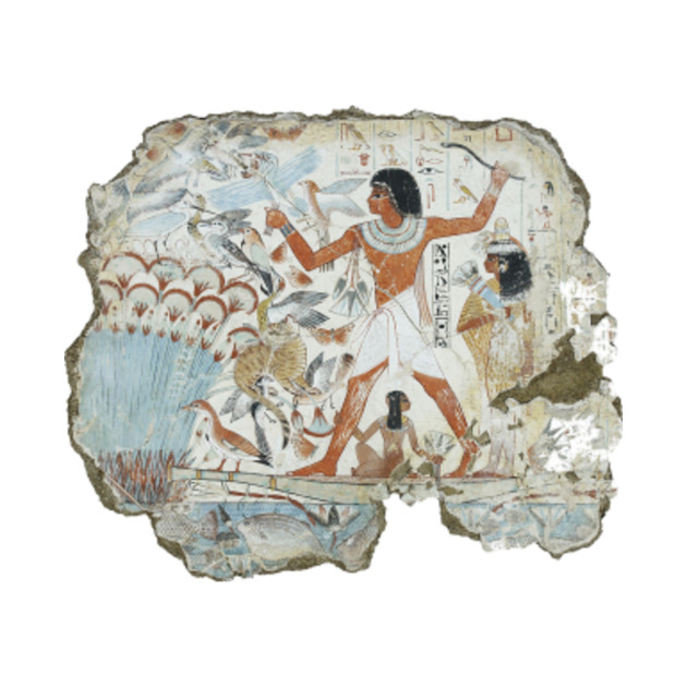 Egypt Egyptian Fresco Nebamun Hunting Birds 1350 Bc